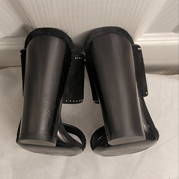 Saint Laurent Black Oak Slide Studded Sandals Sz 36 - Picture 15 of 16